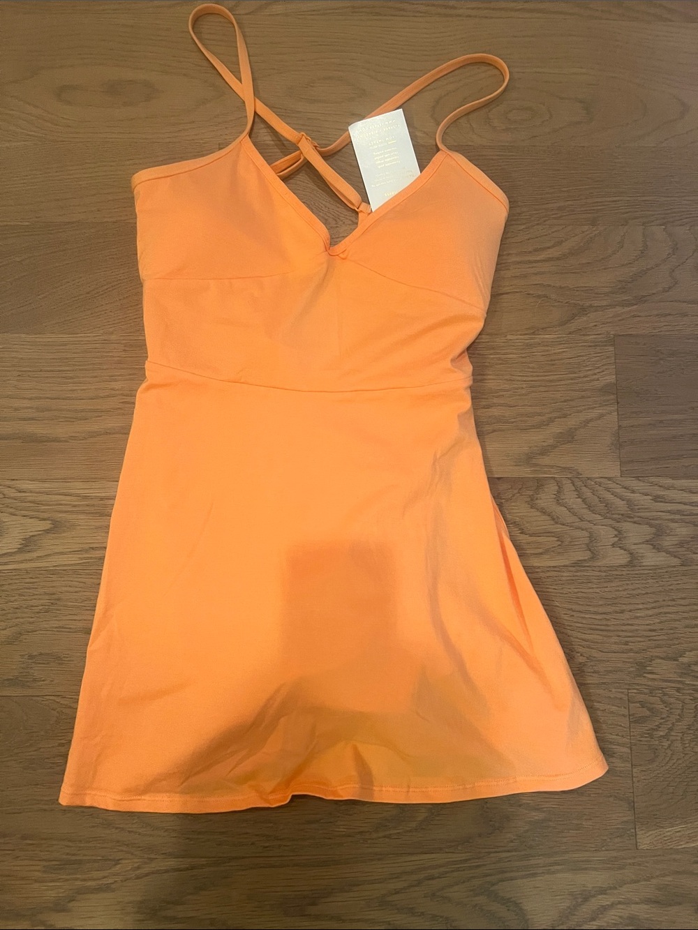 l*space Bright Orange Spaghetti-Strap Mini Dress